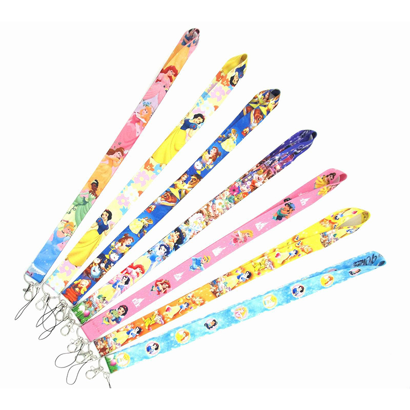 Lovely Cute Cartoon Snow White Princess Lanyard Wholesale Promotional Gift Colorful Phone Card Accessories Lanyards Custom Logo Image 2