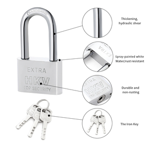 Directo de fábrica China compacto 40Mm candado de hierro plateado resistente a la intemperie cerradura segura - Product Image 4