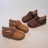 Mocassins à bout rond pour enfants, chaussures de marche quotidiennes à semelle souple antidérapante pour garçons et filles, vente en gros