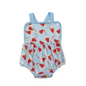 RTS Ropa para bebé niña con estampado de paletas del 4 de julio, pelele burbuja para bebé, venta al por mayor, con cremallera para recién nacido, 95% algodón, informal, 200-220 g/m² - Product Image 1