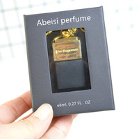 Vente en gros de flacons diffuseurs de parfum pour voiture en verre givré mat de 8 ml, mini, à suspendre, avec bouchon en bois