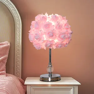 ZUNGUANG Creative Table Lamps Flower Rose Night Lighting Modern Indoor Home Bedroom Holiday LED Decor Light