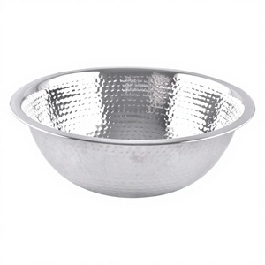 Bol de service hexagonal classique en acier inoxydable mat écologique, design miroir poli pour fruits, mariages, hôtels et cuisines - Product Image 1
