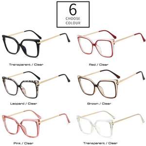 Nouvelles montures de lunettes optiques roses personnalisées avec logo, pour femmes, carrées, anti-lumière bleue, pour ordinateur - Product Image 6