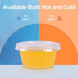 Tasses à condiments pour sauce ronde de qualité alimentaire jetables à mur unique logo personnalisé pour poulet sushi - Product Image 5