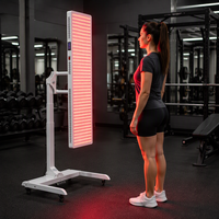 Panneau de luminothérapie rouge corps entier LED 590 630 660 670 810 830 850 1060nm infrarouge sur pied prise US