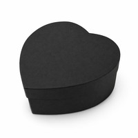 Boîte cadeau personnalisée en carton noir, rose et rouge en forme de cœur pour la Saint-Valentin, mariage, emballage de roses, bonbons et bougies