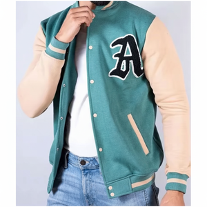 Veste de baseball universitaire pour hommes vestes de bombardier universitaire à col montant personnalisé de haute qualité pour les jeunes personnalisés High Street - Product Image 1