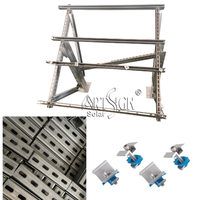 Système de montage au sol pour panneaux solaires photovoltaïques en forme de C en acier pour installations au sol