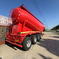 3-Axle kering semen curah Semi Trailer baja Fly Ash Bulker untuk bubuk transportasi penjualan dari Cina