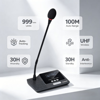 Système de Conférence Numérique Amélioré Yarmee – Prise en Charge de 999 Microphones, Unité de Président à Suivi Automatique pour Grandes Conférences