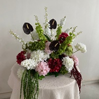 Boule de fleurs artificielles Bohème, centre de table floral vintage en soie, arrangement floral pour mariage, décoration de table ronde