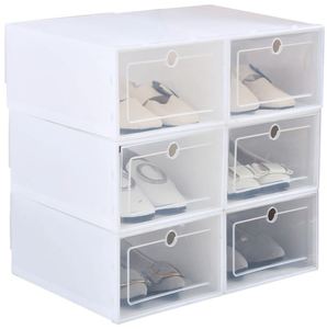 Caja de Zapatos Transparente Creativa de Plástico PP, Tipo Concha, a Prueba de Polvo - Product Image 1