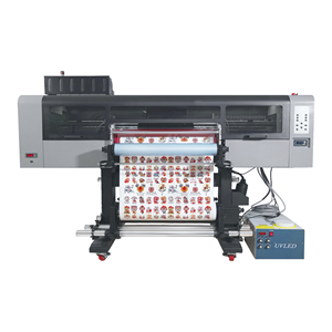 <span class=keywords><strong>Imprimante</strong></span> UV DTF 3 têtes de haute qualité 700 mm rouleau-à-rouleau pour étiquettes en cristal, cuir, PVC et marquage à chaud - Machine à jet d'encre automatique - Product Image 1