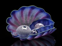 Luxuriöses Wohnzimmer-TV-Möbel mit Handgefertigter Farbglasiertener Murano-Glasschale