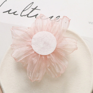 Atacado de Organza Leve Cor Pêssego para Flores Artificiais, Material DIY para Laços de Cabelo, Presilhas e Brincos - Product Image 6