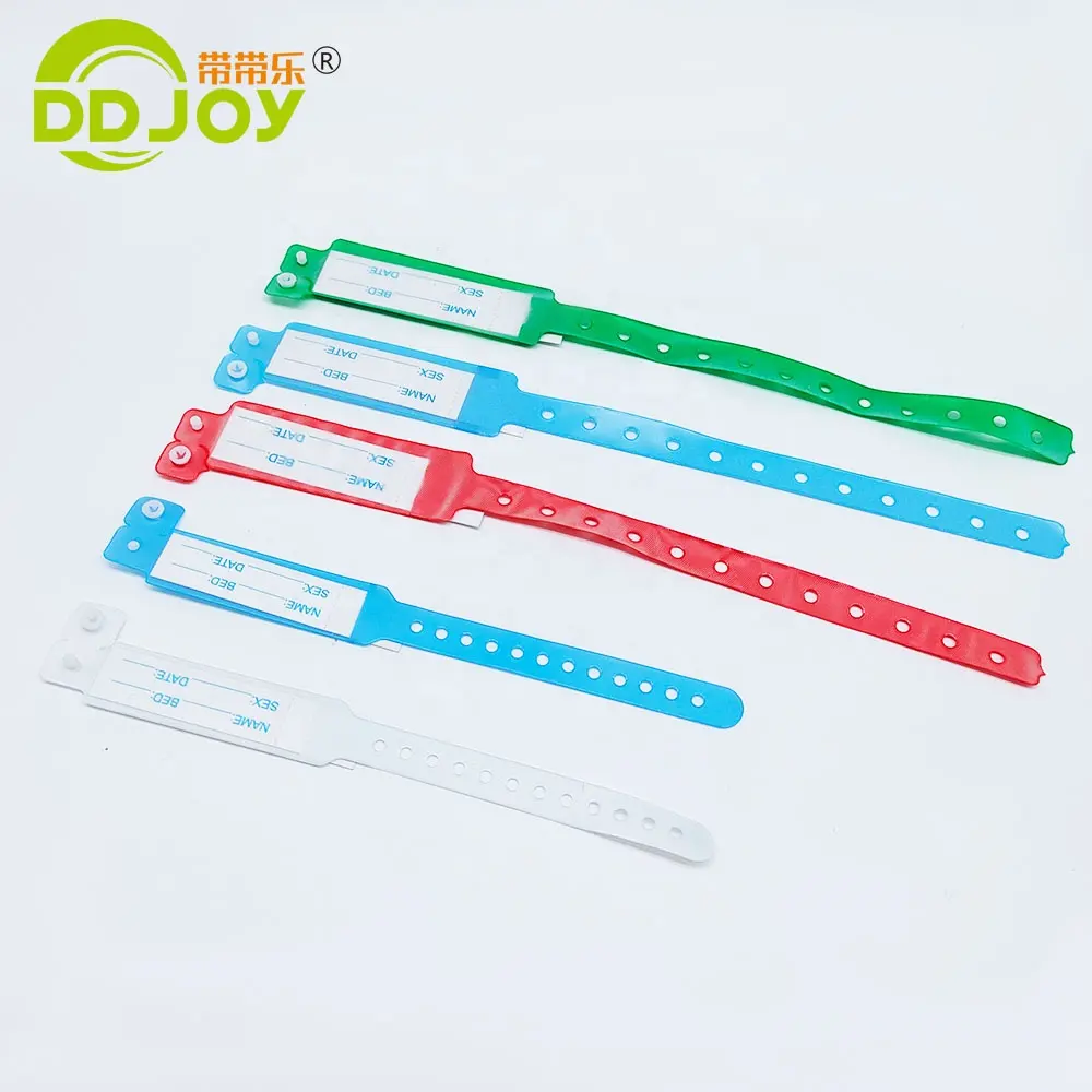 Bracelet Plastic Wristband Custom Hospital Plastic Vinyl Bracelets Medical Disposable PVC Identification Insert Card Wristbands