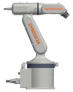 Robot industriel 6 axes Sooyee SYB0503A avec moteur servo-électrique, charge utile de 3 kg, portée de 574 mm, pour manutention de bureau et enseignement - Product Image 1