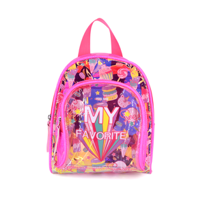 HSI A047200106AA Holographicที่ชื่นชอบของฉันหวานพิมพ์โรงเรียนกระเป๋าตัวอักษรกระเป๋าเป้สะพายหลัง - Product Image 1