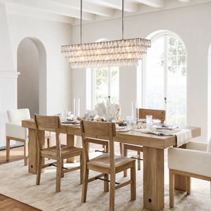 Contemporary Rectangular Crystal Chandelier Clear Crystal Pendant <b>Light</b> For Restaurant Apartment <b>Decoration</b> - Product Image 2