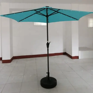 9' Solar LED Outdoor Tilt Sun Umbrella with USB Charge - Product Image 2