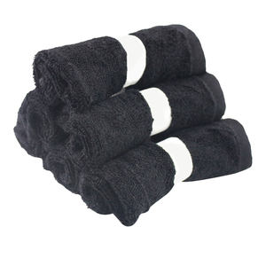 Wholesale Custom Soft Bamboo Washcloths Makeup Cleaning <strong>Towel</strong> Bamboo Cotton Embroidery Black Makeup Remover <strong>Towels</strong> - Product Image 5