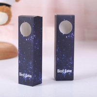 Boîte de papier pliable pour cosmétiques personnalisés avec fenêtre découpée en cercle Baume à lèvres Brillant à lèvres Emballage d'huile de vernis à ongles Dossiers de stratification mats