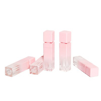 En stock : Flacons carrés vides pour gloss, pour la fabrication et le remplissage manuel de gloss et de rouge à lèvres, emballage cosmétique