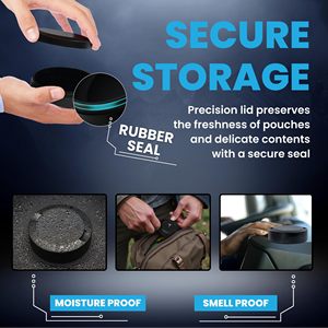 Scatola Portatile per Tabacco dal Design Nostalgico, Stile Moderno con Patina, in Lega di Alluminio, Design Cartoon, 7x7x22cm, 90g - Product Image 4