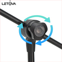 Support de microphone trépied réglable avec bras articulé, support de sol pliable pour scène, studio d'enregistrement, karaoké