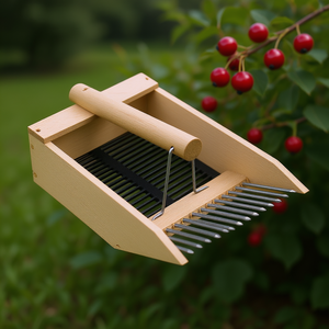 Recolector de Bayas No. 248, Herramienta Manual de Madera para la Cosecha de Bayas en el Jardín - Product Image 3