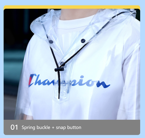 Imperméable <span class=keywords><strong>transparent</strong></span> pour moto électrique pour hommes et femmes, imperméable <span class=keywords><strong>transparent</strong></span> pour cyclisme en plein air, <span class=keywords><strong>poncho</strong></span> pour scooter - Product Image 6