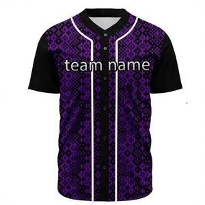 Chemises de baseball en polyester respirant Logo personnalisé Maillot de baseball et de softball Séchage rapide Uniforme de baseball - Product Image 1