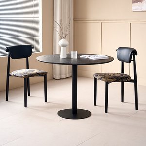 Mesa de <span class=keywords><strong>Comedor</strong></span> Redonda de Madera Maciza Estilo Vintage, Mesa de Reuniones, Mesa de Té para el Hogar o Restaurante, Sillas Estilo Fangyuan - Product Image 5