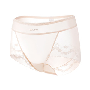 Culottes de bikini en dentelle satinée respirante grande taille pour femmes 100 kg extensible florale sexy sous-vêtements de tous les jours - Product Image 5