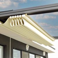 Pergola de restaurant extérieure Foshan, auvent rétractable électrique automatique pour hôtel, villa, cour, protection solaire