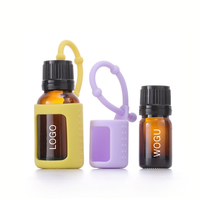 Support en silicone WOGU pour flacon d'huile essentielle 5ml 15ml, souple, durable, haute élasticité, antidérapant, emballage cosmétique portable de voyage
