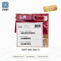 Cisco QSFP-40G-SR4-S= 40G QSFP+ SR4 100m 850nm MPO Modul Transceiver Optik Multimode Fiber MMF untuk Cisco Nexus Switch