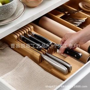 Ustensiles de cuisine en bois massif, porte-couteaux en pin, bloc à couteaux, ustensiles de cuisine, bloc à couteaux - Product Image 4