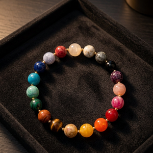 Hemasa Fashions <b>Gold</b> Tone Jade <b>Beaded</b> Bohemia <b>Bracelet</b> Natural Crystal Ball Bangle Adjustable Jewelry Gift for Women - Product Image 4