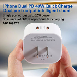 Nouvelle conception, chargeur mural à charge rapide super rapide 40W, chargeur rapide 2PD 20W, double sortie, chargeur de téléphone portable pour iPhone 13 14Pro - Product Image 5