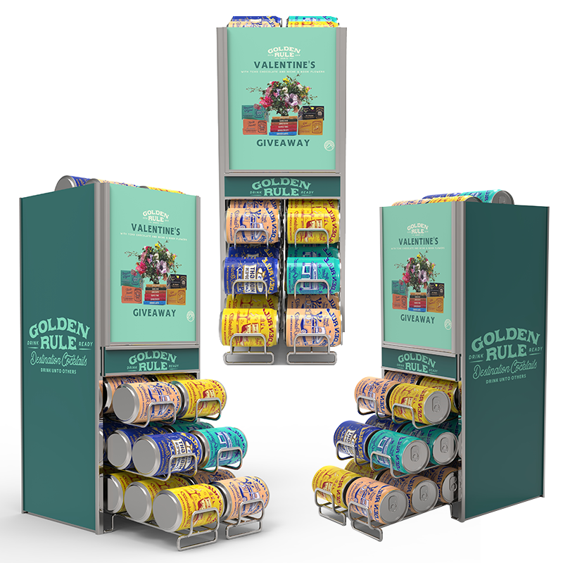 Apache Customized Metal Floor Display Rack for Pet Food Storage Can Dog and Cat Pet Treats in Retail Stores — view 3