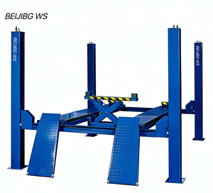Pont élévateur hydraulique 4 colonnes BEIJING WS 4000kg/5000kg, robuste, pour alignement de roues et entretien de véhicules, certifié CE - Product Image 1