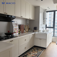 Armoires de cuisine murales en laque blanche MACIO, sur mesure, prêtes à assembler, étanches, designs pour villa, solution pour toute la maison
