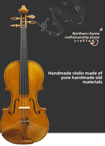 Violon d'étude CHENTUO CT5.1, table en bois massif, dos et éclisses en érable, touche en ébène, archet, fabriqué à la main dans le Liaoning - Product Image 6