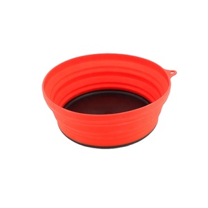 Échantillon gratuit : Bol et assiette pliables en polyester légers et compacts pour le camping, plat à riz rond en polyester + base en PA, silicone - Product Image 2