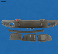 SAMMY 4x4 10ème Anniversaire - Accessoires Tout-Terrain pour Voiture - Nouveau Pare-Chocs Arrière en Plastique pour Jeep Wrangler JL 2018+