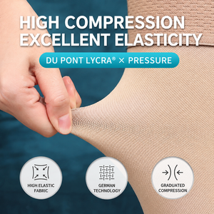 Bas <span class=keywords><strong>de</strong></span> <span class=keywords><strong>contention</strong></span> sans pieds, hauteur cuisse, extensibles, <span class=keywords><strong>de</strong></span> compression médicale, pour marque privée - Product Image 6