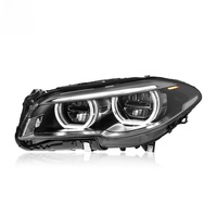Ensemble de phares à LED Angel Eye bicolores pour BMW Série 5 F10/F18 (2011-2017) avec DRL blanc/jaune