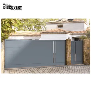 Modern design wholesale aluminum sliding gate garden cheap aluminium driveway sliding gate price